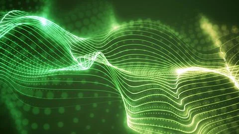 Abstract technology dotted wave background Stock Illustration