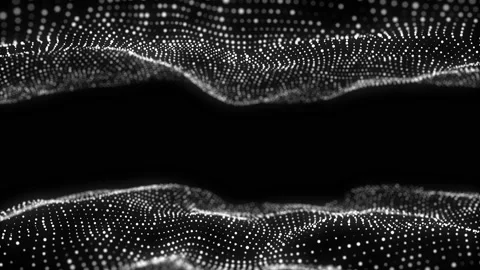 Abstract technology double wave of particles. Big data visualization. 動画素材 229117651