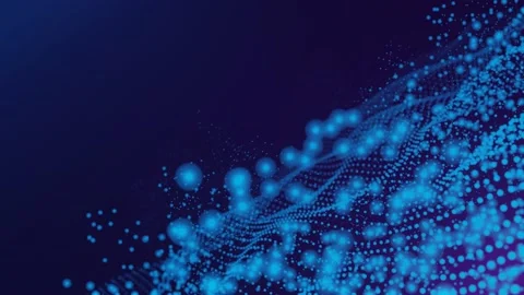 Abstract technology dynamic background. Many dots in motion.  Modern backdrop. Stock Footage 171669650