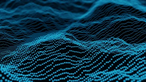 Abstract technology dynamic background. Many dots in motion.  Modern backdrop. Stock Footage 200949149