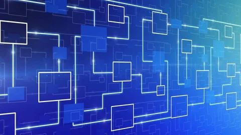 Abstract technology electronic circuit background LOOP Blue Video stock 71277851