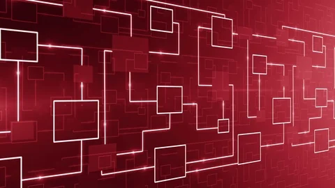 Abstract technology electronic circuit background LOOP red Stock Footage 71278286