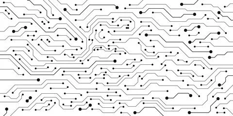Abstract technology electronic circuit board texture on white background Illustrazione stock
