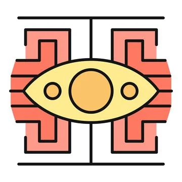 Abstract technology eye icon representing digital vision Stock Illustration