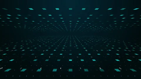 Abstract Technology Floating Code Number Digital Grid Background Stock Footage 339262020