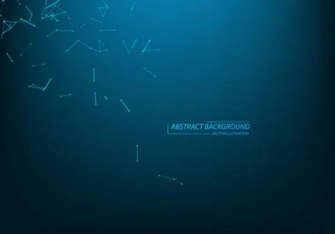 Abstract technology futuristic background. Big data visualization. Block chai Stock Illustration