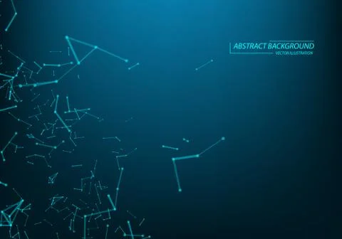 Abstract technology futuristic background. Big data visualization. Block chai Stock Illustration
