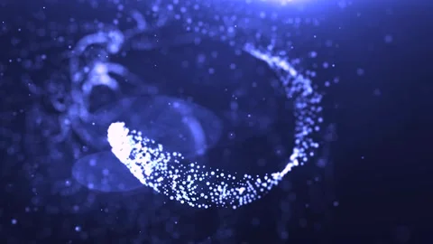 Abstract technology, futuristic blue background, connection lines and glowing do Stockbeeldmateriaal 246754731