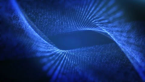 Abstract technology futuristic blue dynamic wave data 4K motion. Stock Footage 211260192