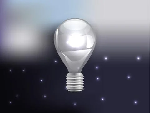 Abstract technology futuristic concept light bulb and dark violet color 스톡 일러스트