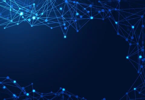 Abstract technology futuristic concept linear,polygonal dark blue color 스톡 일러스트