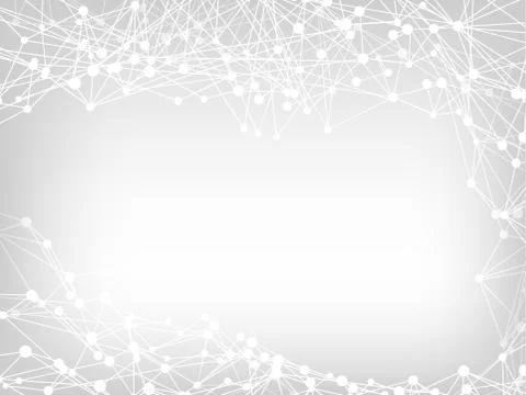 Abstract technology futuristic concept linear,polygonal white grey color イラスト素材