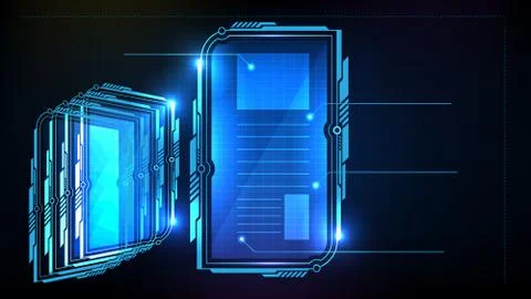 Abstract technology futuristic interface hud personal group profile sci fi co 库存插图