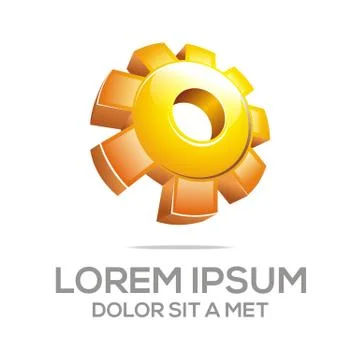 Abstract technology gear conceptual engineering vector Stock Illustration