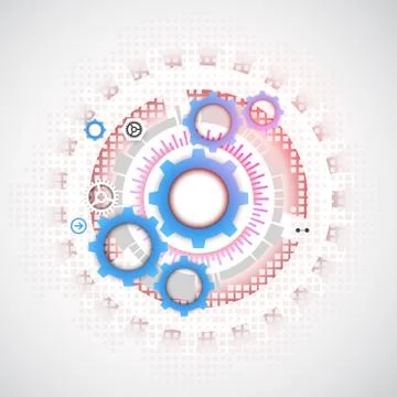 Abstract technology gears background. Stock Illustration