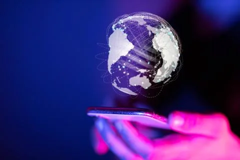 A Abstract technology geometric and data 写真素材