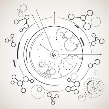 Abstract Technology Geometric Background Stock Illustration