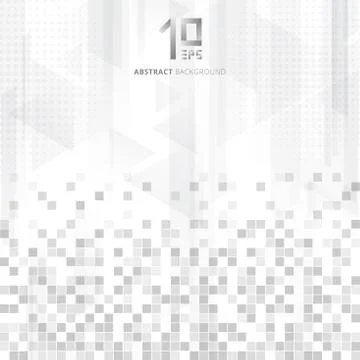 Abstract technology geometric data squares pattern triangles overlay gradient Stock Illustration