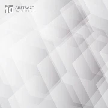 Abstract technology geometric gray and white color background. Stock Illustration