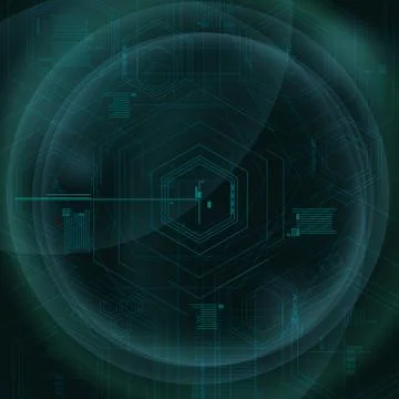 Abstract Technology Geometric Green Background 스톡 일러스트
