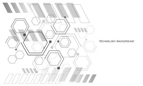 Abstract technology geometric grey line on white with blank space design modern Illustrazione stock