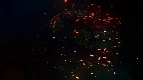 Abstract technology global background Stock Footage 91576730
