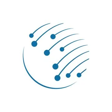 Abstract technology global globe logo design vector illustrations Stock Illustration