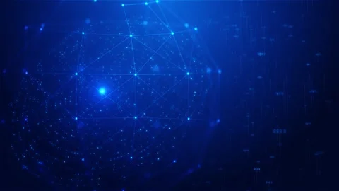 Abstract technology global network connection futuristic earth globe virtual Stock Footage 333789748