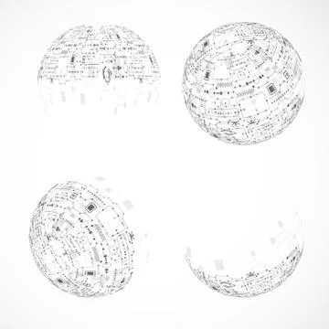 Abstract technology globe background Stock Illustration
