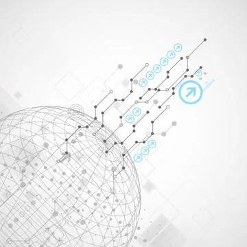 Abstract technology globe background イラスト素材