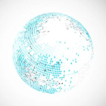 Abstract technology globe background Stock Illustration