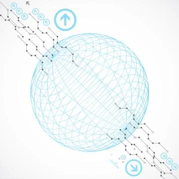 Abstract technology globe background イラスト素材