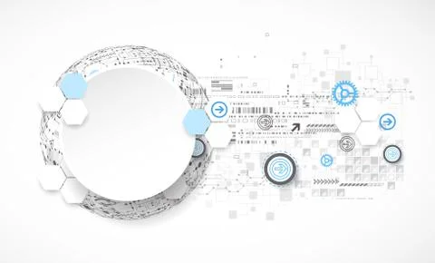 Abstract technology globe background. Stock Illustration