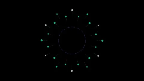 Abstract technology glowing network interface animation with digital connec.. Stock Footage 348217451