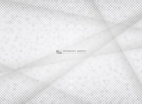 Abstract technology gradient gray pattern triangle halftone background. Stock Illustration