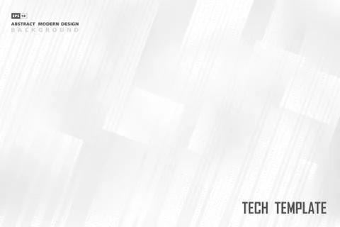 Abstract technology gray and white of square design tech background. Stock Illustration