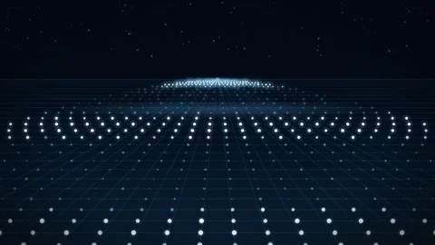 Abstract Technology Grid and Random Dots Background Stock Footage 344056190