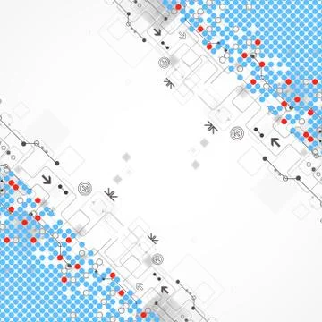 Abstract technology halftone background Stockillustratie