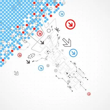 Abstract technology halftone background 스톡 일러스트