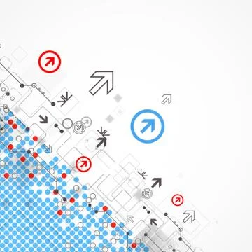 Abstract technology halftone background 库存插图