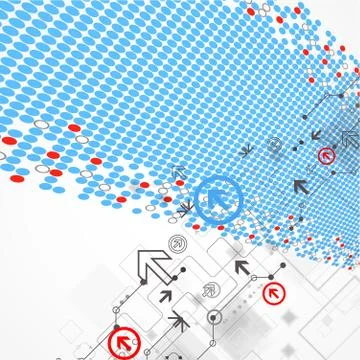 Abstract technology halftone background Stock Illustration