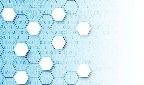 Abstract  technology hexagonal background. Connection structure. Science styl Stockillustratie