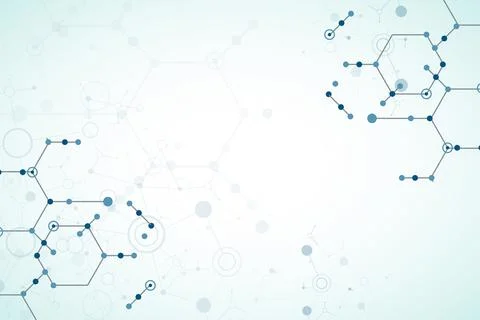 Abstract  technology hexagonal background. Connection structure. Stock Illustration