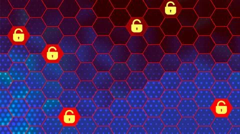Abstract technology hexagonal background. Hacking Concept Vector illustration 스톡 일러스트
