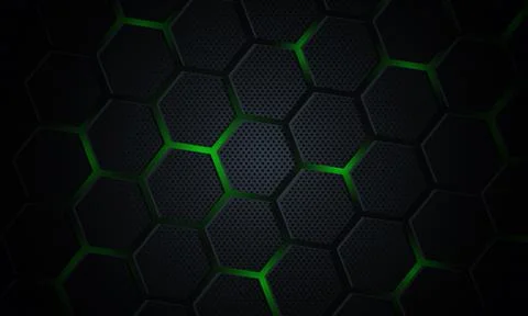 Abstract technology with hexagonal background. 스톡 일러스트
