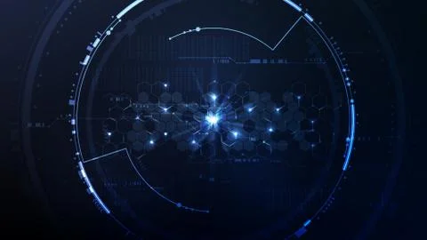 Abstract technology hexagonal cyberspace interface platform background vector 스톡 일러스트