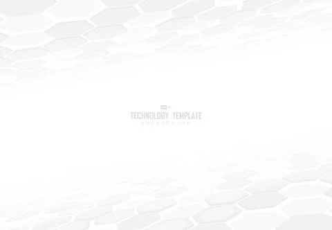 Abstract technology hexagonal pattern design of element perspective with shadow. Stock Illustration