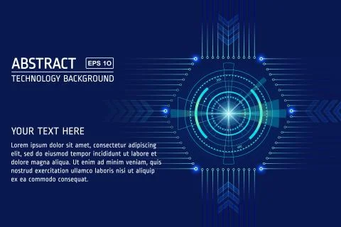 Abstract Technology Hud Background Stock Illustration