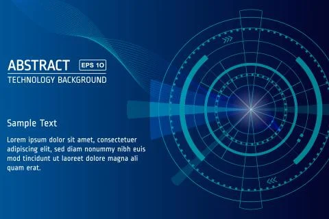 Abstract Technology Hud Background Vector Stock Illustration