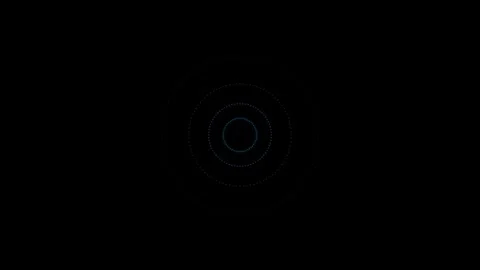 Abstract technology hud digital glowing blue circles spinning on dark backg.. 库存影片 346435158